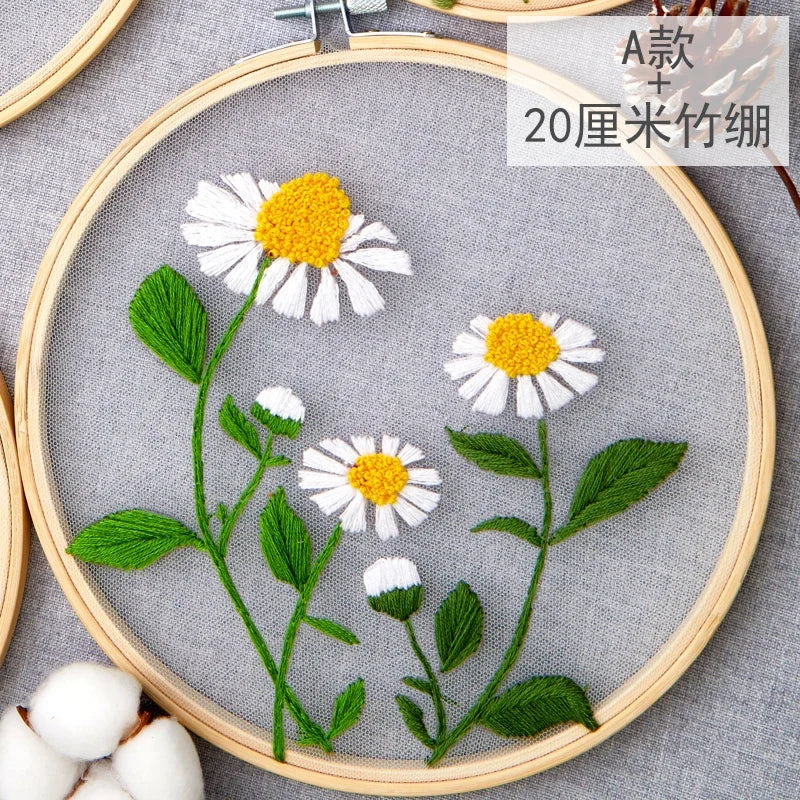 Wildflower Embroidery Kit for Beginners
