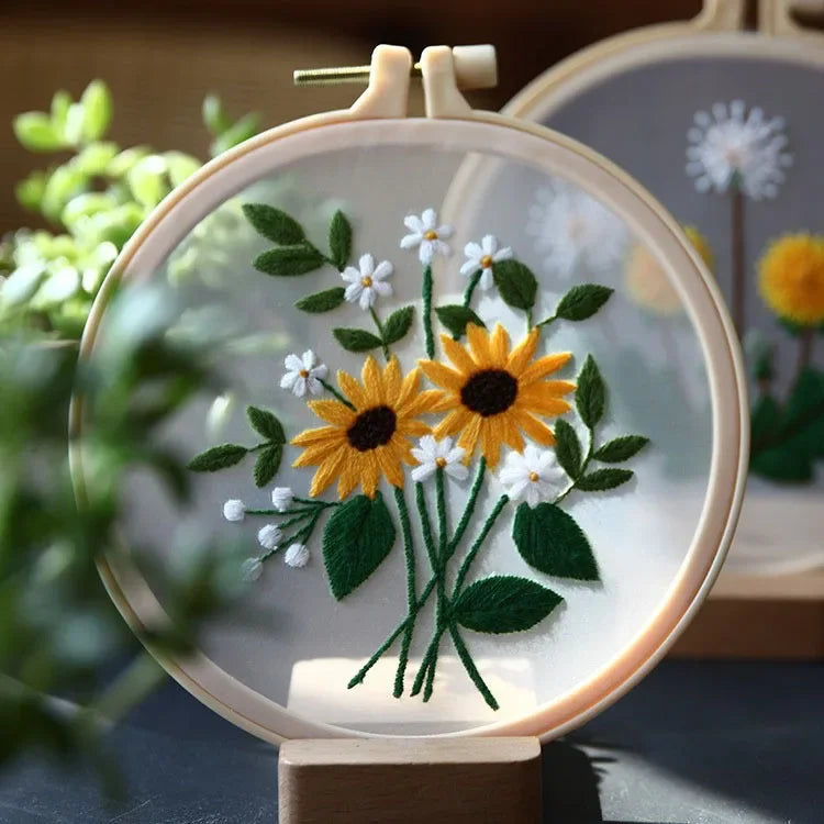 embroidery flower crafts beginner