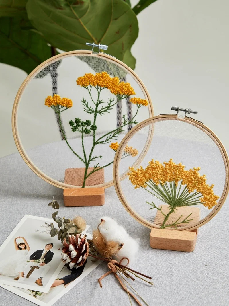 floral embroidery diy adult craft 