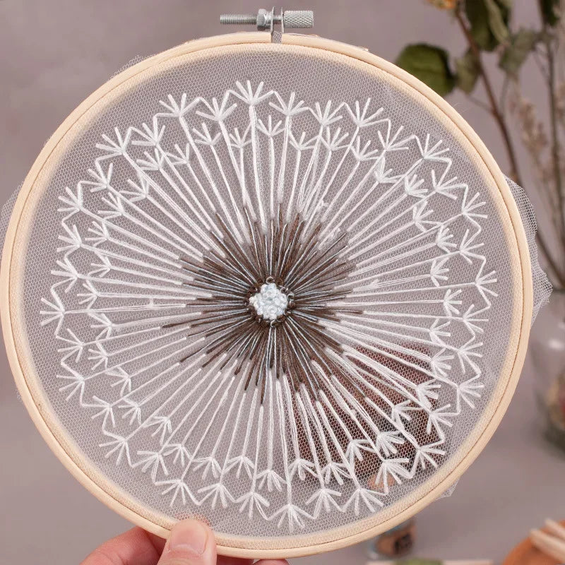 flower adult craft kit embroidery 